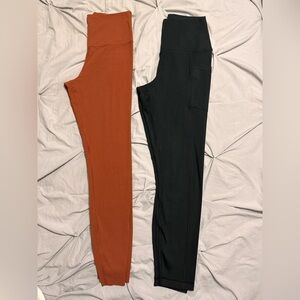 Nike Women's Black and Rust Leggings